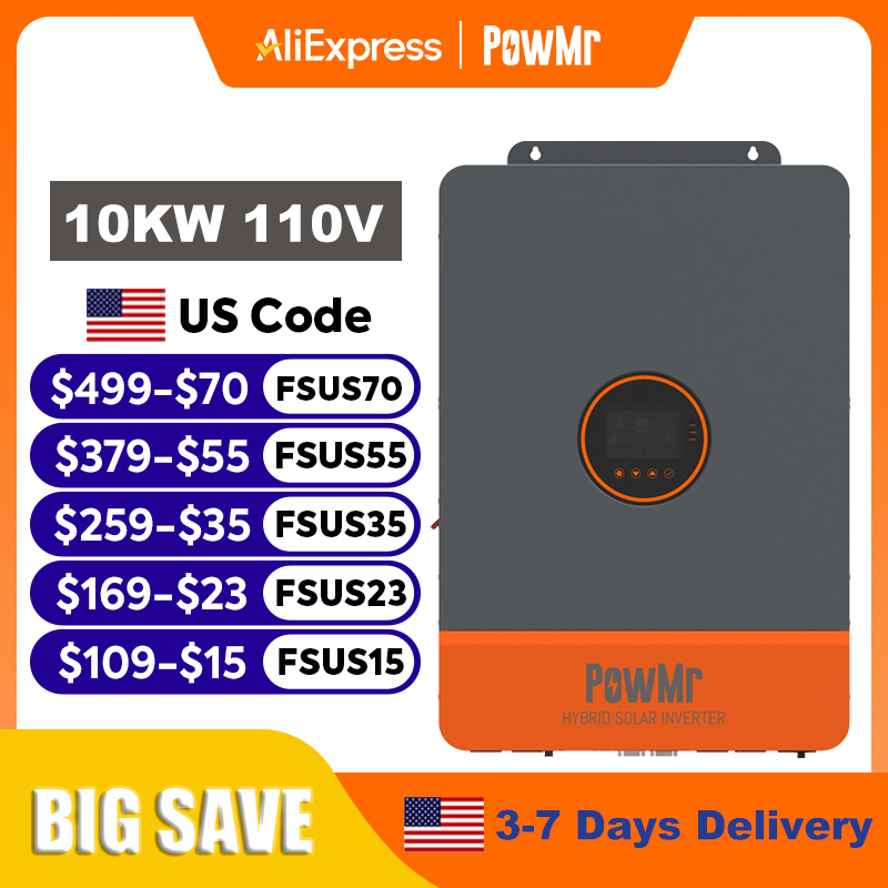 Drone Solar Charger - PowMr 16KW 10KW 분리형 인버터 110V