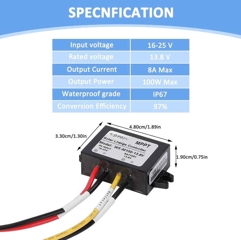 MPPT용 100W 1* 태양광 충전 컨트롤러 WS-M - Drone Solar Charger 리뷰 및 가격
