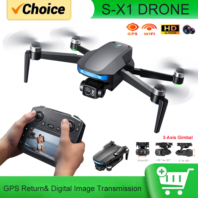 3축 짐벌, 5000m FPV, 4K HD 카메라, L - Drone Controller Screen 리뷰 및 가격