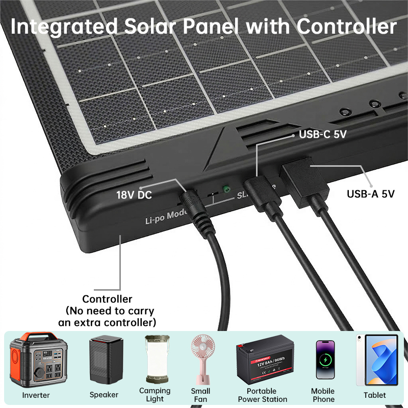 컨트롤러가 함께 제공되는 40W 18V 접이식 태양광  - Drone Solar Charger 리뷰 및 가격