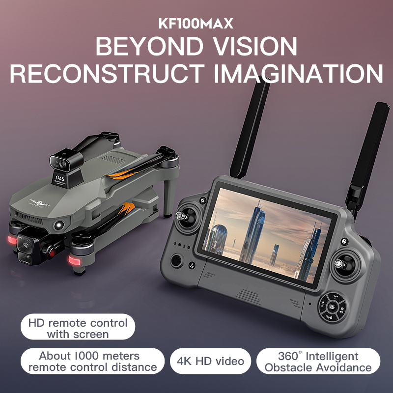 KF100 MAX GPS 드론 4K 카메라 3축 짐벌  - Drone Controller Screen 리뷰 및 가격